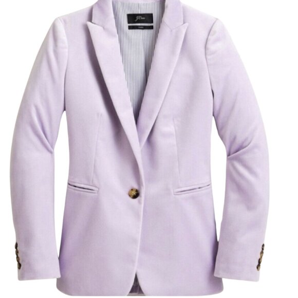 NWT J.Crew Parka Velvet Blazer in Liliac (Smoky Wisteria) Size 2 - Picture 4 of 14